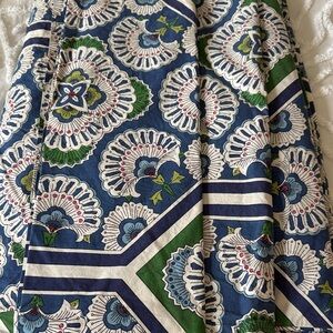 Pottery Barn Floral Blue and Green Duvet Cover